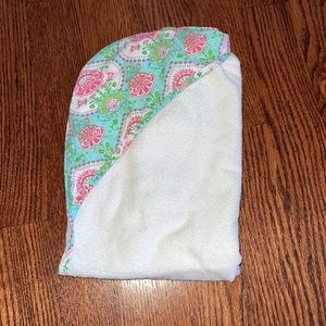 Boutique mudpie spring garden hooded baby towel